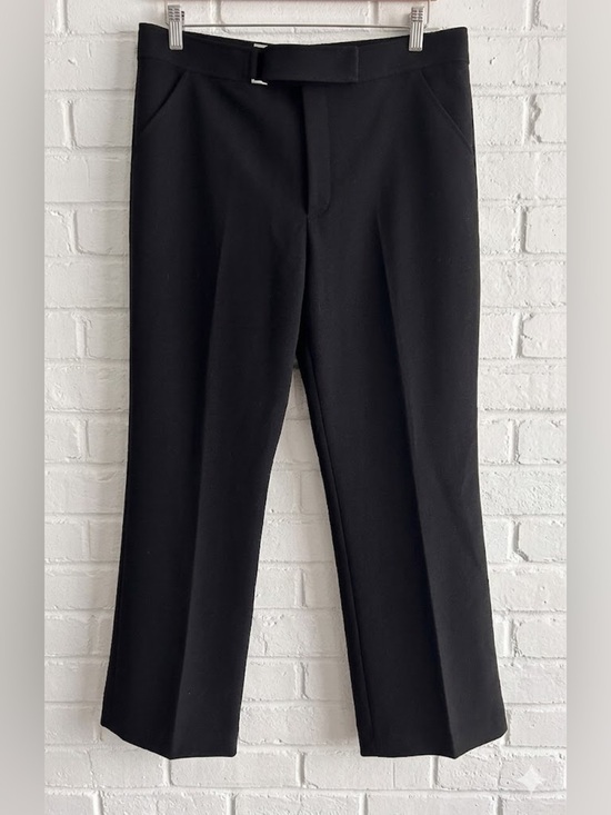 Club Monaco Pants - Club Monaco Black Wide-Leg Extended-Tab Waist Trousers - Size 10